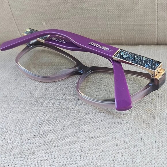 Jimmy Choo Women Eyeglasses Frame Plum JC110 F1A 135 53[]15 Eye Wear Made Italy - Picture 8 of 12